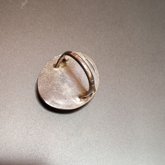 Vintage Southwestern Silver Ring with Turquoise - Picture 14 of 16